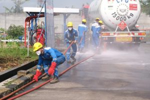 Pertamina Patra Niaga Regional JBB Lakukan Simulasi Tanggap Darurat di SPBE Sukabumi