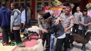 Sempat Dicuri, Polres Majalengka Kembalikan 11 Ekor Kambing Kepada Pemiliknya