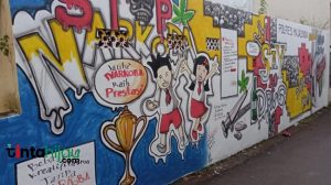 Gandeng Seniman, Polres Majalengka Perangi Narkoba Lewat Goresan Seni Mural