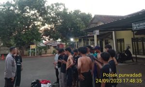 Cegah tawuran, Polsek Purwadadi Subang Amankan Belasan Pelajar
