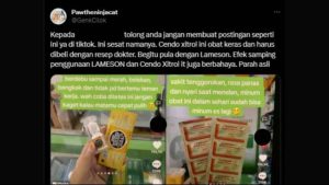 Obat Cendo Xitrol dan Lameson Viral di TikTok, Ahli Farmasi Angkat Bicara