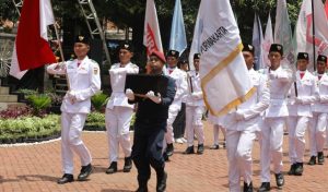 KPU Purwakarta Sambut Pasukan Kirab Pemilu 2024