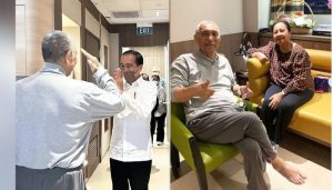 Presiden Jokowi Jenguk Luhut di Singapura
