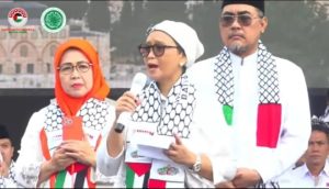 Puisi Menyentuh Menlu Retno Marsudi di Aksi Indonesia Bela Palestina