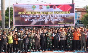 Polres Majalengka Gelar Apel Sinergitas Kesiapan Pengamanan dan Penanggulangan Bencana Alam Tahun 2023