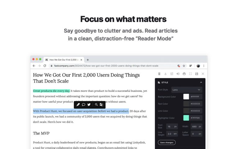 Reading Mode di Google Chrome