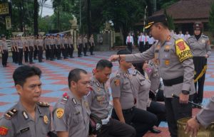 Puluhan Perwira dan Bintara Polres Subang Naik Pangkat