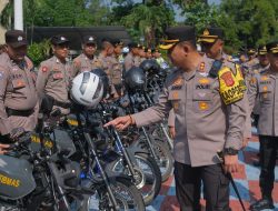 Jelang Operasi Ketupat Lodaya, Kapolres Subang Cek Kendaraan Dinas Kepolisian