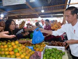 Jokowi Belanja Sayur dan Buah di Pasar Buah Berastagi, Sumatera Utara