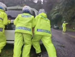 Pengendara Roda Dua dan Empat Alami Mogok di Jalur Wisata Kota Subang, Satlantas Polres Subang Gercep Turun Tangan