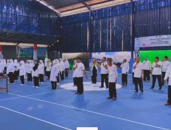 Jaga Kebugaran, Ratusan Jamaah KBIHU Sutaatmaja Subang Gelar Senam Haji Indonesia