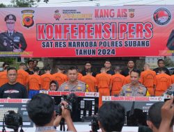 Sebulan, Satres Narkoba Polres Subang Ungkap 10 Kasus. 13 Tersangka Dijebloskan ke Balik Jeruji