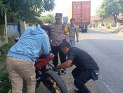 Membandel! Polsek Cipeundeuy Subang Tilang Lima Motor Berknalpot Brong