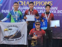 Serda Moch Fauzan Putra Handoyo dari Seskoau Meraih Juara Satu Divisi Recurve Putra 70 m di Kejuaraan Panahan Walikota Surabaya