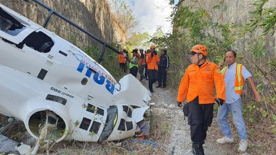 KNKT Akan Kumpulkan Data Lapangan dan Wawancara Pilot Helikopter yang Jatuh di Bali