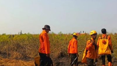 Akibat Pembakaran Sampah yang Tidak Diawasi, Lahan 1 Hektar di Desa Tanggulun Barat Terbakar