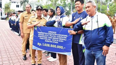 Pemda Karawang Berikan Apresiasi Atlet Peraih Medali PON 2024