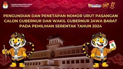 Ini Dia Nomor Urut Empat Pasangan Calon Gubernur dan Wakil Gubernur Jawa Barat di Pilkada Jabar 2024
