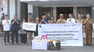 BUMD Subang Sejahtera dan ONWJ Serahkan Bantuan untuk Tangani Stunting