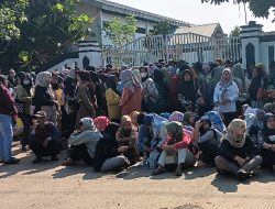 Dibuka Sehari, Ratusan Calon Pendaftar Petugas Sortir Surat Suara Pilkada Berdesakan di Kantor KPU Subang