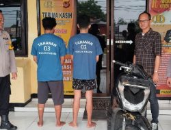 Polsek Ciasem Subang Tangkap Dua Begal Motor Sadis Bersenjata Tajam. Korban Alami Luka Bacok