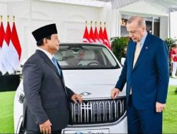 Presiden Prabowo Terima Hadiah Mobil Listrik dari Presiden Erdogan