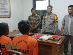 Polsek Pagaden Subang Tangkap Dua Warga Pencuri Besi Rel Kereta Api