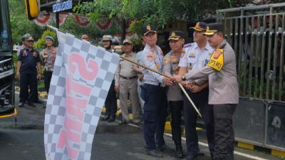 Polres Subang Lepas Dua Bus Mudik Lebaran ke Tiga Daerah di Jawa