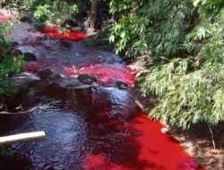 Air Sungai Silayar Cirebon Mendadak Merah, Warga Cemas Terjadi Pencemaran Lingkungan