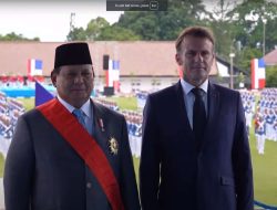 Prabowo Dianugerahi Tanda Kehormatan Tertinggi oleh Presiden Prancis
