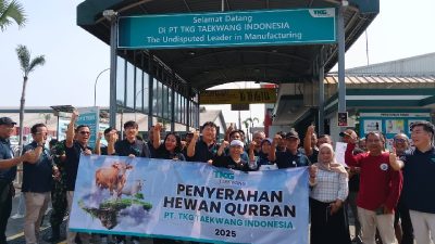 Peduli Sesama, PT. TKG Taekwang Indonesia Salurkan 17 Hewan Kurban untuk Warga Sekitar