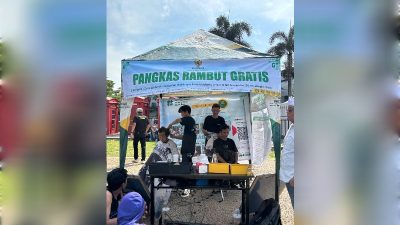 Baznas Majalengka Buka Layanan Cukur Gratis di Karnaval SCTV Hari Jadi ke-535