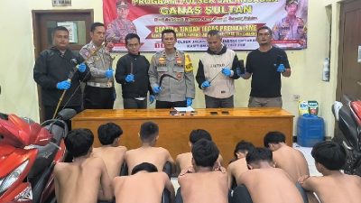 Polsek Jalancagak Subang Gagalkan Tawuran Pelajar di Curug Rendeng, 10 Remaja Diamankan