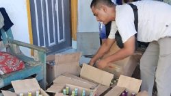 Polsek Pagaden Subang Amankan Ratusan Botol Miras dari Rumah Kos dan Penginapan