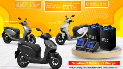Tridjaya Motor Pagaden Subang Gelar Promo “Jumbo” Honda CU-e, Bonus Dobel Baterai dan Charger!