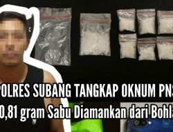 Sembunyikan Sabu di Bohlam, Polres Subang Tangkap Oknum PNS! 10,81 gram Sabu Diamankan