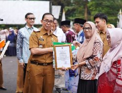 Pensiun Massal, Pemkab Subang Lepas Ratusan ASN di Apel Senin Pagi