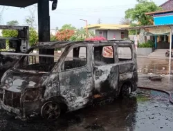 Mobil Terbakar di SPBU Mandirancan, Warga Panik Khawatir Ledakan