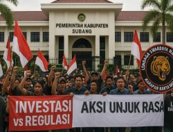 Siang Ini, 1000-an Massa Harimau Aksi Unjuk Rasa di Kantor Pemkab Subang