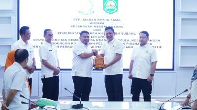 Pemkab Subang dan Kejari Subang Tandatangani MoU Penguatan Penanganan Hukum