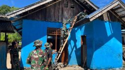 Yonif TP 809/NTM Wujudkan Rumah Layak Huni bagi Warga Kampung Wapoania