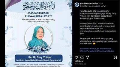 Istri Bupati Purwakarta Hj. Diny Yuliani Berpulang, Ucapan Duka Mengalir