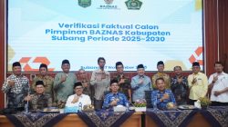 Seleksi Ketat, 10 Calon Pimpinan BAZNAS Subang Masuk Tahap Verifikasi Faktual