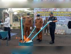 ‎Pemkab Majalengka Musnahkan 2,6 Juta Batang Rokok Ilegal, Bupati: Ancaman Serius bagi DBHCHT‎‎