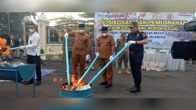 ‎Pemkab Majalengka Musnahkan 2,6 Juta Batang Rokok Ilegal, Bupati: Ancaman Serius bagi DBHCHT‎‎
