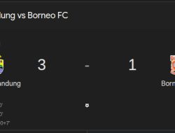 Persib Bandung Tampil Perkasa, Kalahkan Borneo FC 3-1