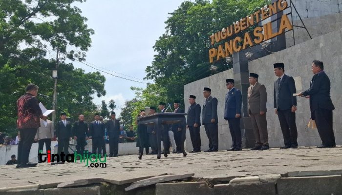 Delapan Pejabat Hasil Open Bidding Dilantik di Amphitheater Tugu Benteng Pancasila Subang