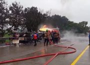 Truk Tangki Terbakar di Tol Cipali KM 185 Arah Cirebon, Arus Sempat Dialihkan
