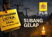 Catat! PLN Padamkan Listrik di Sejumlah Wilayah Subang Kota pada Rabu, 18 Februari 2026