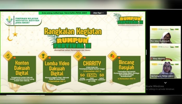‎Nasyiatul Aisyiyah Jabar Gelar Rumpun Festival Ramadan 2, Salurkan Bantuan untuk 44 Perempuan Tangguh‎‎